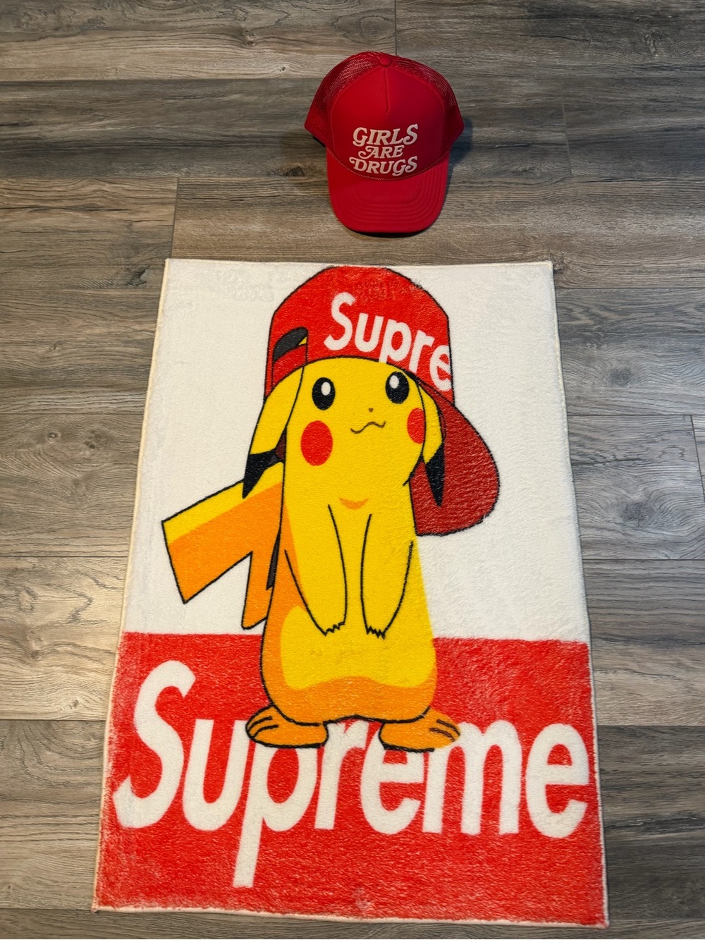 Supreme Pikachu Plush Rug